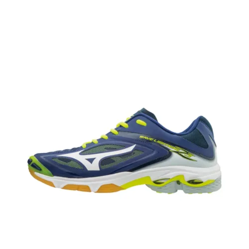 Mizuno Wave Lightning Z3 Амортизация Устойчивость к истиранию Дышащие Низкие Кроссовки для бега Унисекс Синий Белый