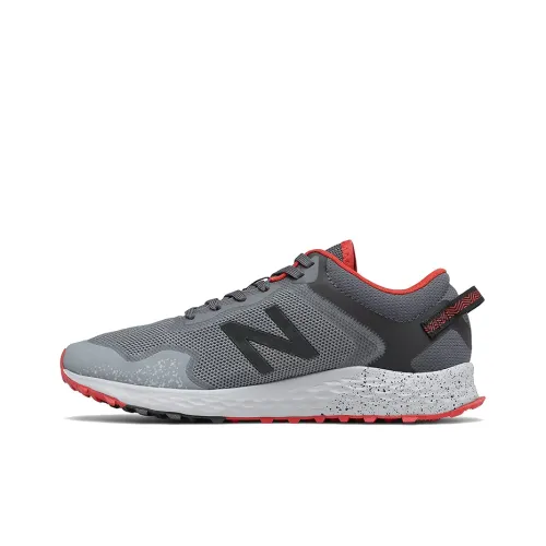 New Balance NB Свежий Foam Series Arishi Trail Low Топ Беговые кроссовки Мужской Серый Красный