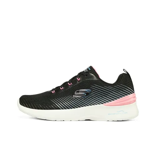 Skechers Skech Air Dynamight Low Топ Беговые кроссовки Женские Черно-розовый