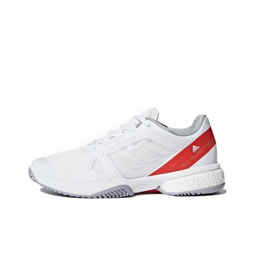 Stella McCartney x Adidas Barricade Boost Устойчивые к истиранию Низкие Кроссовки для тенниса Женские Белые Красные