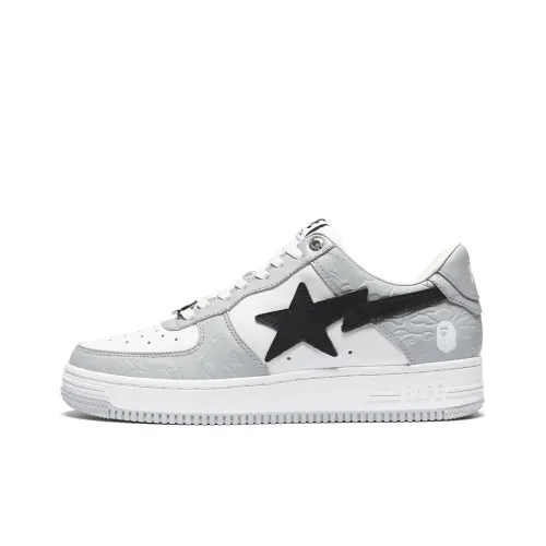 A BATHING APE STA Низкий Топ Стильный Скейтбординг Мужской Серый Белый