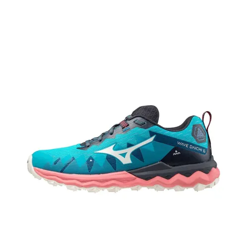 Mizuno Wave Daichi 6 Low Топ Беговые кроссовки Женские Синий Розовый