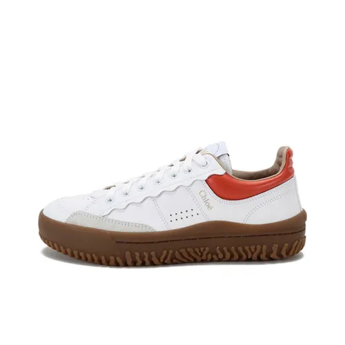 Chloe Low Топ Кроссовки для скейтбординга Женские Белые Апельсин Ласточкин хвост