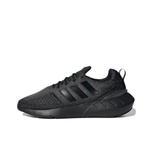 Adidas Originals Swift Run 22 Slip-resistant Abrasion-resistant Breathable Low-top Casual Unisex Charcoal Black Adidas Originals Swift Run 22 Противоскользящий Устойчивый к истиранию Дышащий Низкий Верх Повседневный Унисекс Угольный Черный