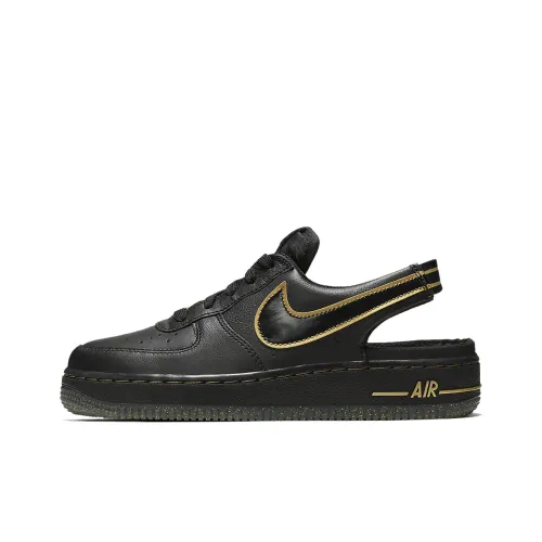 Nike Air Force 1 Детские домашние тапочки Черные Подростки
