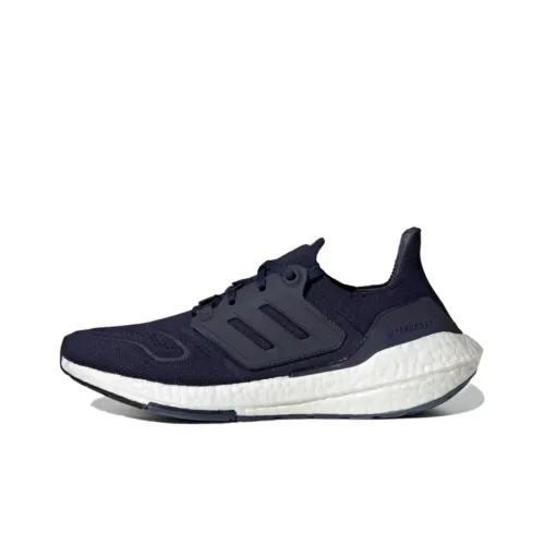Adidas Ultraboost 22 Устойчивые к истиранию Дышащие Низкие Беговые кроссовки Женские Морской синий