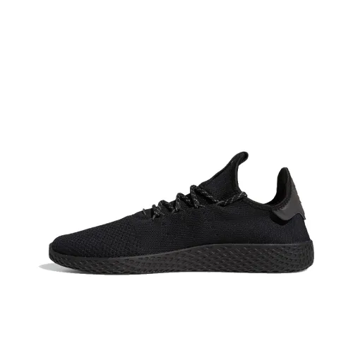 Pharrell Williams x Adidas Originals Tennis Hu Slip Resistant Abrasion Resistant Low Top Tennis Shoes Unisex Black Фаррелл Уильямс x Adidas Originals Tennis Hu Slip Резистентный к истиранию Низкий верх Теннисные кроссовки Унисекс Черный