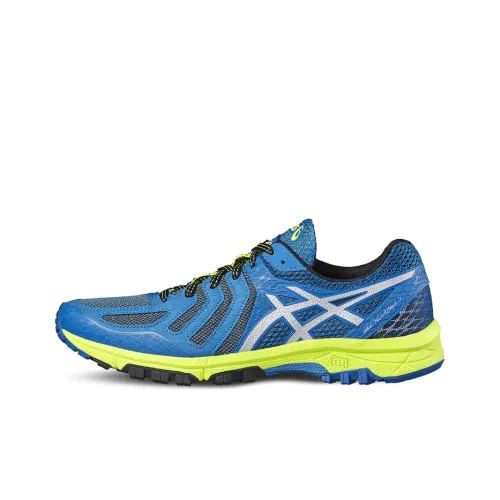 Asics Gel Fujiattack 5 Low Топ Беговые кроссовки Мужские Синие Зеленые