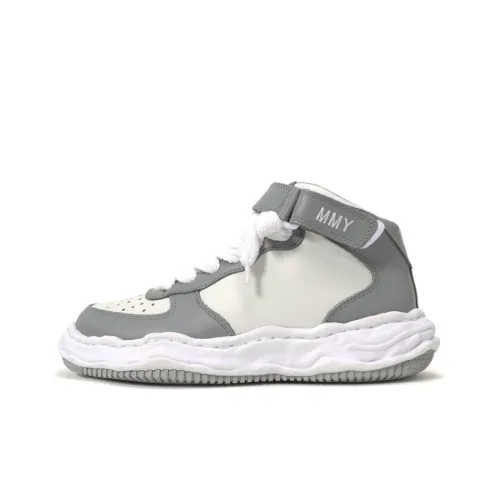 MIHARA YASUHIRO WAYNE OG MID Топ Стильные Скейтбординги Унисекс Серый Белый