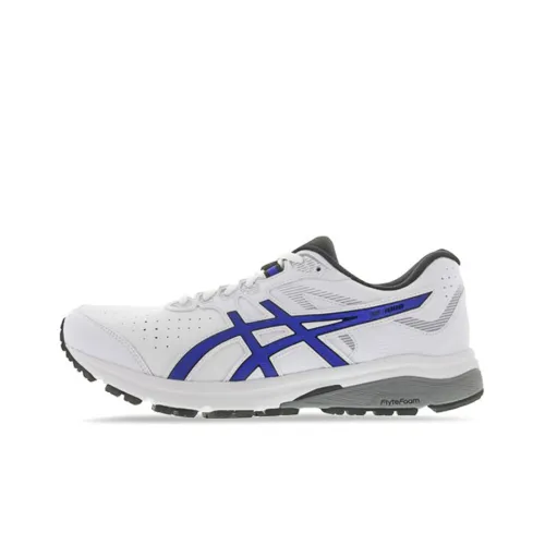 Asics GT 1000 Кожа Дышащий Легкий Устойчивый к истиранию Низкий Топ Беговые кроссовки Мужские Белый и Синий