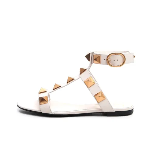 Valentino Roman Stud One Ремень Сандалии Женские Белые