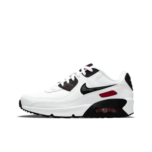 Nike Air Max 90 Low Топ Марафон Беговые кроссовки Женские Белый Черный