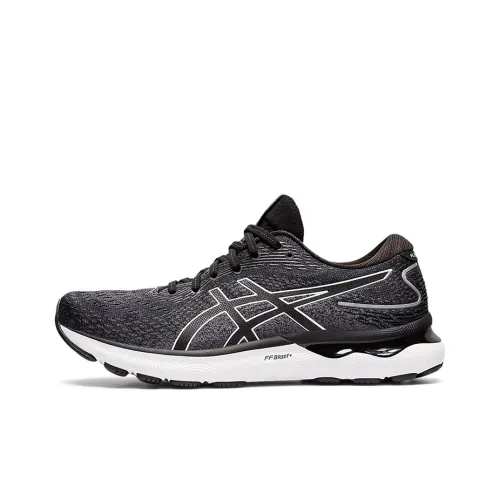 Asics Gel Nimbus 24 Low Top Марафон Беговые кроссовки Мужские Черный Белый
