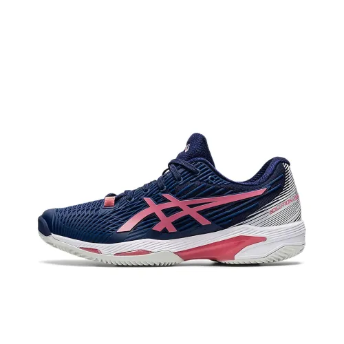 Asics Solution Speed FF 2 Износостойкий и Легкий Низкий Топ Беговые кроссовки Женские Синий Розовый