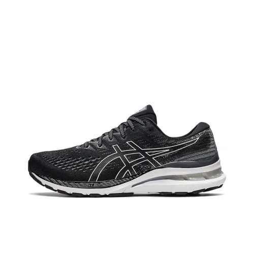 Asics Gel Kayano 28 Low Топ Беговые кроссовки Мужские Черный Белый
