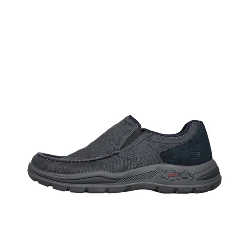 Skechers Arch Fit Motley Rolens Low Топ Повседневная обувь Мужская Морской синий