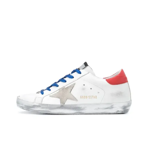 Golden Goose Супер Звезда Стильные Скейтбординги Женские Белые Красные Синие