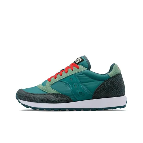 Saucony Jazz Shock Absorbers Slip-Resistant Abrasion-Resistant Low Top Casual Running Shoes Unisex Green Red Сaucony Jazz Shock Absorbers Противоскользящие устойчивые к истиранию низкий топ повседневная обувь для бега унисекс зеленый красный