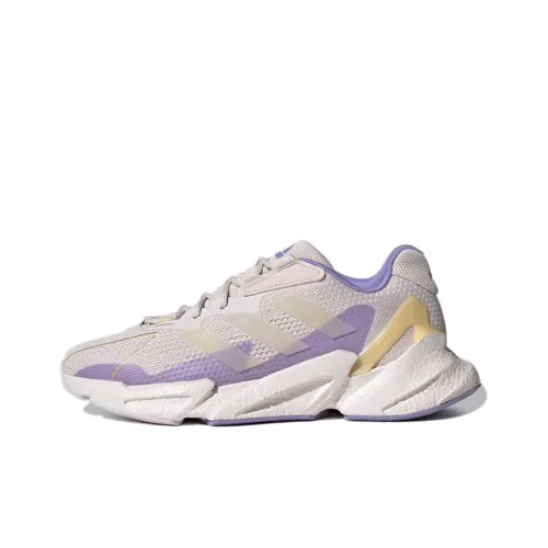 Adidas X9000l4 Амортизаторы Slip-resistant Низкий Топ Марафон Беговые кроссовки Женские Фиолетово-розовые