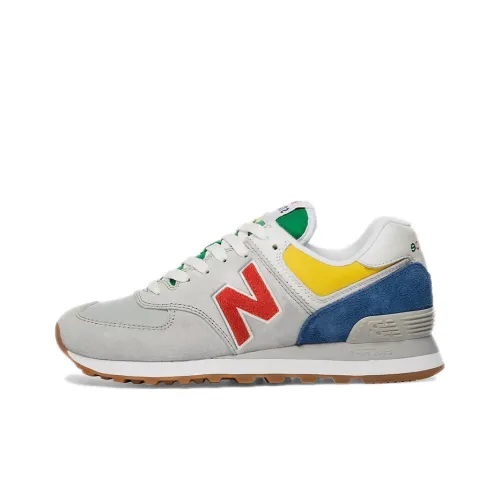 Staud x New Balance NB 574 Low Топ Беговые кроссовки Унисекс Серый Красный