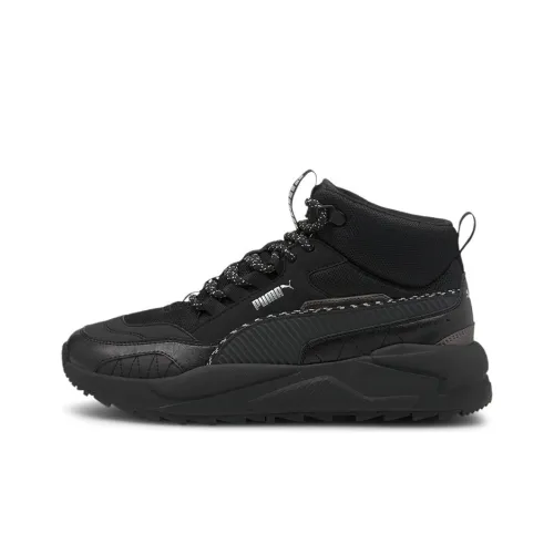 PUMA X Ray 2 Квадрат MID WTR Амортизация и Устойчивость к Износу Покрытие Высокий Топ Casual Унисекс Черный
