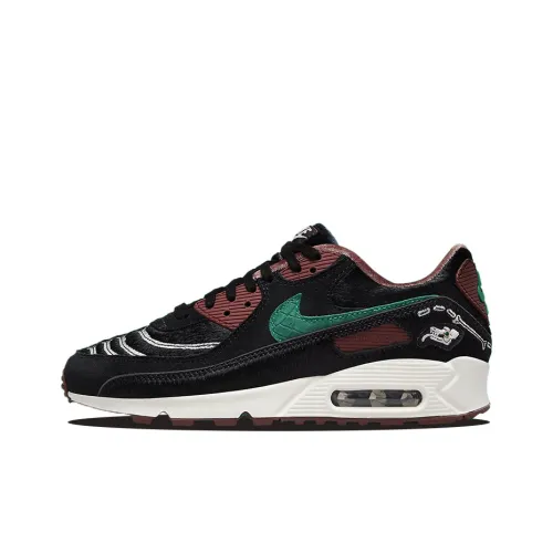 Nike Air Max 90 Low Топ Повседневные Беговые Кроссовки Женские Черный Кофейный