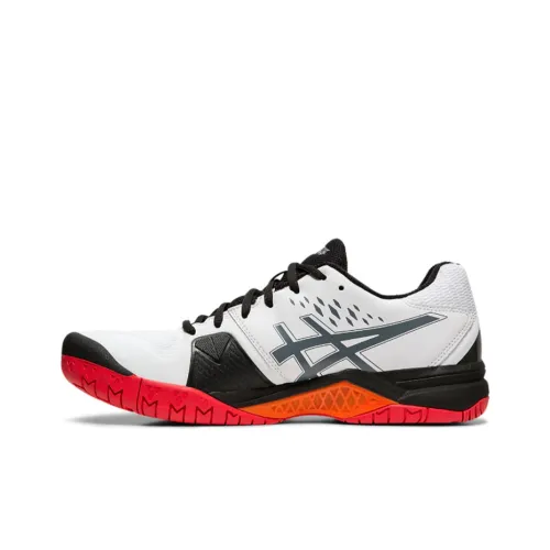 Asics Challenger 12 Gel Амортизация Низкий Топ Теннисные Кроссовки Мужские Черный Белый Оранжевый