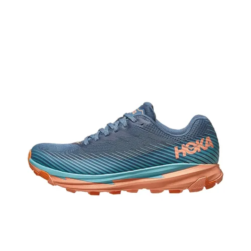 HOKA ONE ONE Амортизаторы Slip-resistant Низкий Топ Повседневные Беговые кроссовки Женские Синий Оранжевый