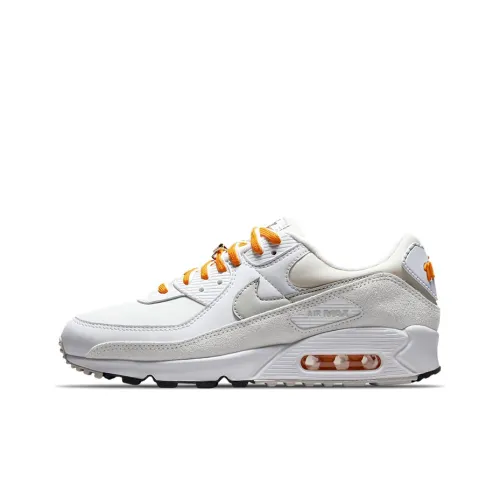 Nike Air Max 90 Low Топ Беговые кроссовки Женские Белый Апельсин