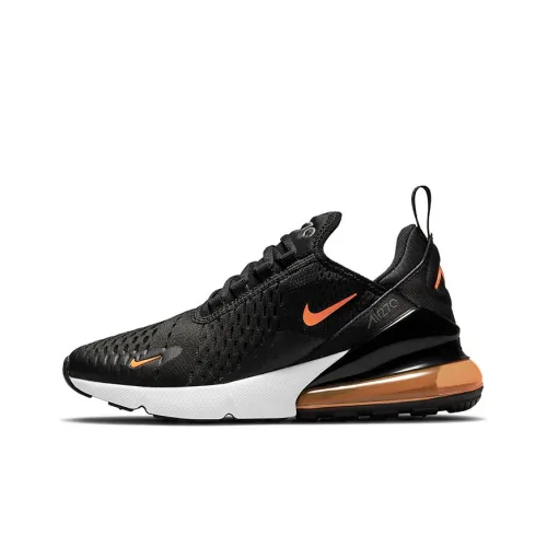 Nike Air Max 270 Low Беговые кроссовки GS Черный Белый Оранжевый