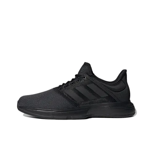 Adidas GameCourt Slip Resistant Abrasion Resistant Низкий Топ Теннисные Кроссовки Мужские Графитовый Черный