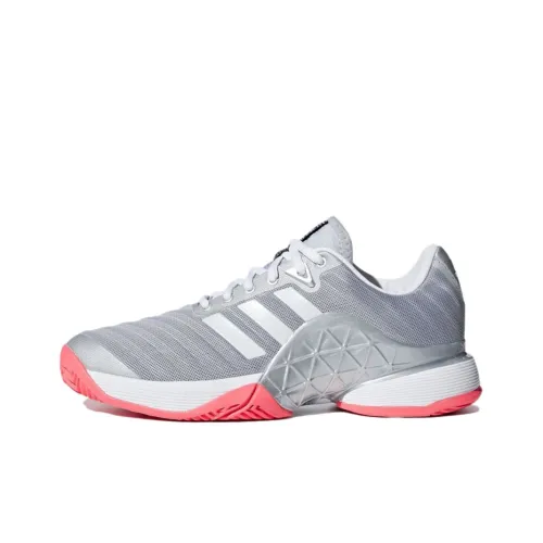 Adidas Barricade Износостойкие Низкие Кроссовки для Тениса Женские Серый Белый