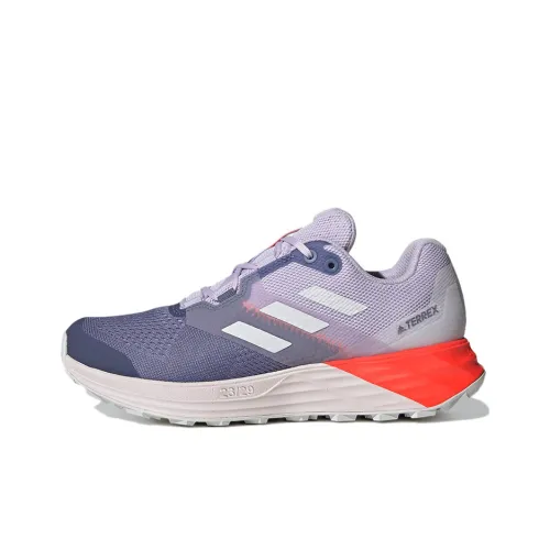 adidas Terrex Два Flow Бег по тропам Устойчивый к истиранию Дышащий Низкий Топ Беговые кроссовки Женские Фиолетовый Белый