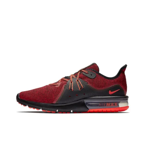 Nike Air Max Sequent Low Топ Марафон Беговые кроссовки Мужской Красный черный