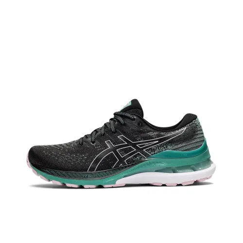 Asics Gel Kayano 28 Low Топ Беговые кроссовки Женские Графитовый Черный Зеленый