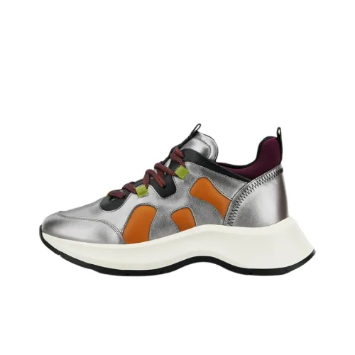 HOGAN H585 Low Топ Повседневная обувь Женская Серебряная