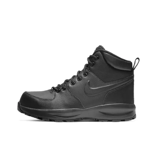 Nike Manoa Shock Absorbers Slip-Resistant High Top Streetwear Women's Black Найк Manoa Shock Absorbers противоскользящие высокие топы уличная обувь женские черные