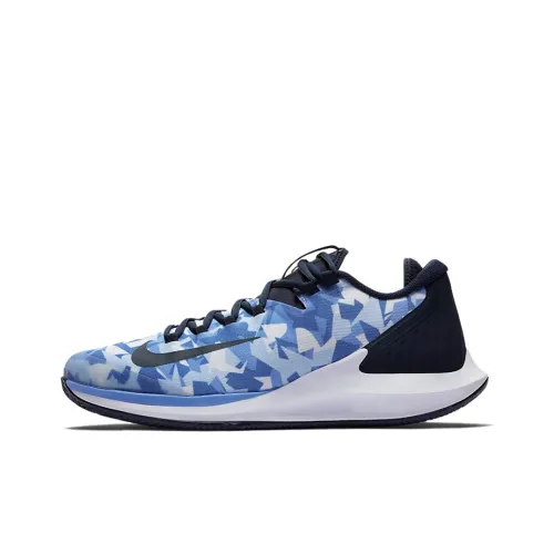 Nike Air Zoom Zero Court Shock Absorbers Slip-Resistant Low Top Tennis Shoes Men's Blue White Найк Эйр Зум Зеро Корт Шок Абсорберз Антислип Низкий Топ Теннисные Кроссовки Мужские Синий Белый
