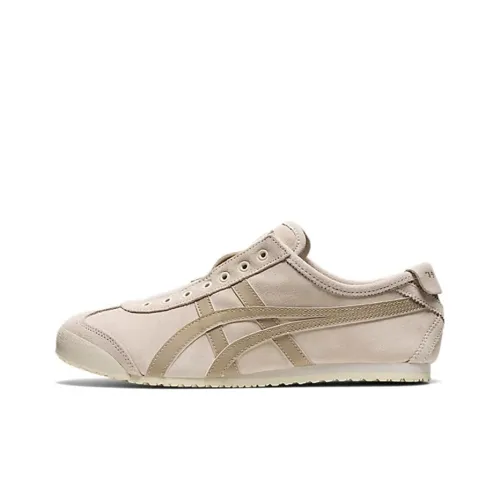 Onitsuka Tiger MEXICO 66 Slip On Устойчивый к истиранию Низкий Топ Casual Унисекс Бежевый
