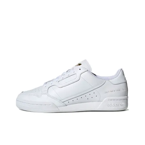 Adidas Originals Continental 80 Slip-on Резиновые амортизаторы Низкий топ Скейтборд Кроссовки Унисекс Белый Золото