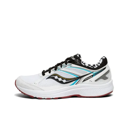 Saucony Cohesion 14 Дышащие Устойчивые к истиранию Низкие Беговые кроссовки Мужские Белые Classic Vintage