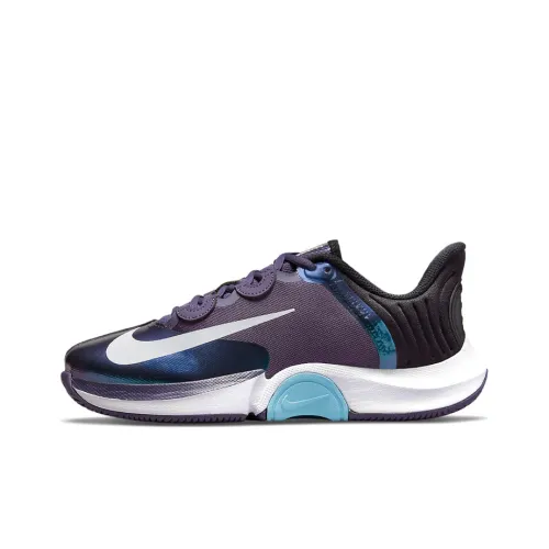 Nike Air Zoom GP Court Turbo Шокабойеры Противоскользящие Устойчивые к истиранию Низкий Топ Теннисные Кроссовки Женские Темно-фиолетовые