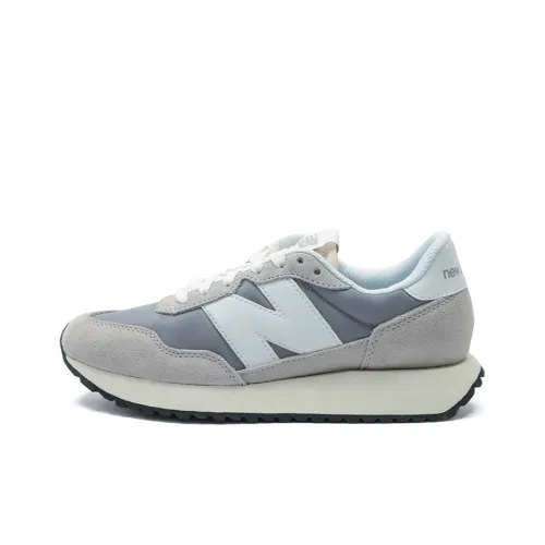 New Balance NB 237 Амортизация устойчивость к истиранию легкий увеличенная высота матовый низ топ беговые кроссовки унисекс серый