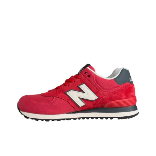 New Balance NB 574 Low Топ Повседневные Беговые Кроссовки Мужские Красные