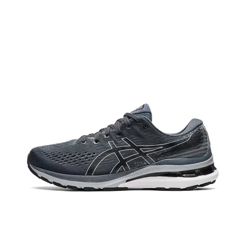 Asics Gel Kayano 28 Устойчивый к абразиву Дышащий Низкий Топ Марафон Бег на длинные дистанции Обувь Мужская Темно-серый Черный