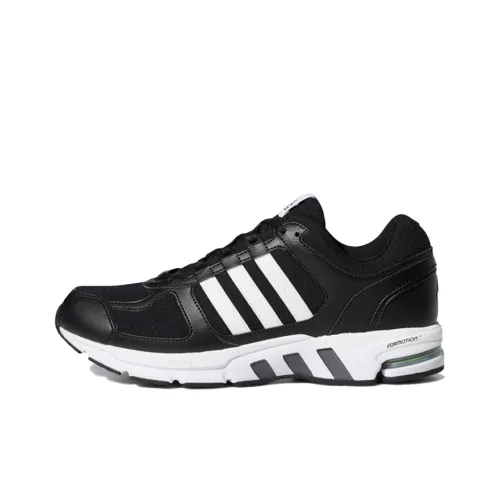 Adidas Equipment 10 Амортизирующие подошва Устойчивая к истиранию Низкий топ Марафон Беговые кроссовки Унисекс Черный Белый