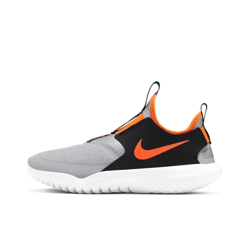 Nike Flex Runner Амортизаторы Shock противоскользящие устойчивые к истиранию низкий топ беговые кроссовки GS серый черный оранжевый