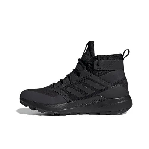 Pharrell Williams x adidas TERREX Trailmaker MID GTX Амортизация Водонепроницаемый Поддержка MID Топ Уличная обувь Унисекс Черный