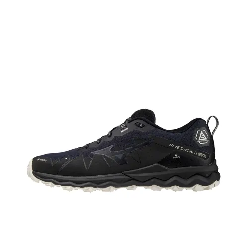Mizuno Wave Daichi 6 GT Slip-Resistant Abrasion-Resistant Breathable Low-Top Running Shoes Men's Black Blue Мицубо Уэйв Дейчи 6 GT Противоскользящие Устойчивые к износу Дышащие Низкие Кроссовки для Бега Мужские Черный Синий