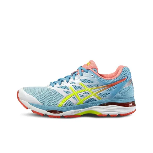 Asics Gel CUMULUS 18 Дышащие Низкие Кроссовки для Бега Женские Светло-Синие